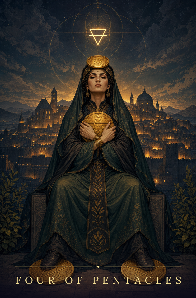 Four of Pentacles tarot card