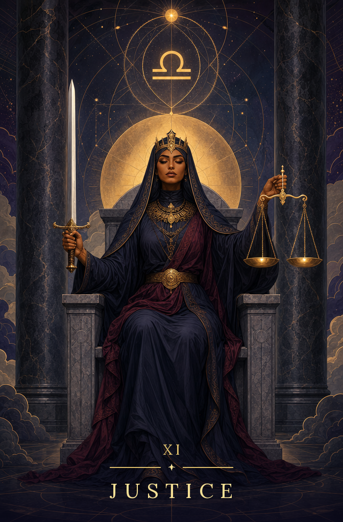 Justice tarot card