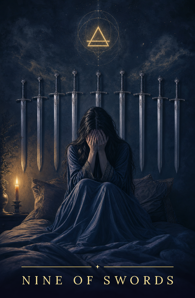 Nine of Swords tarot card