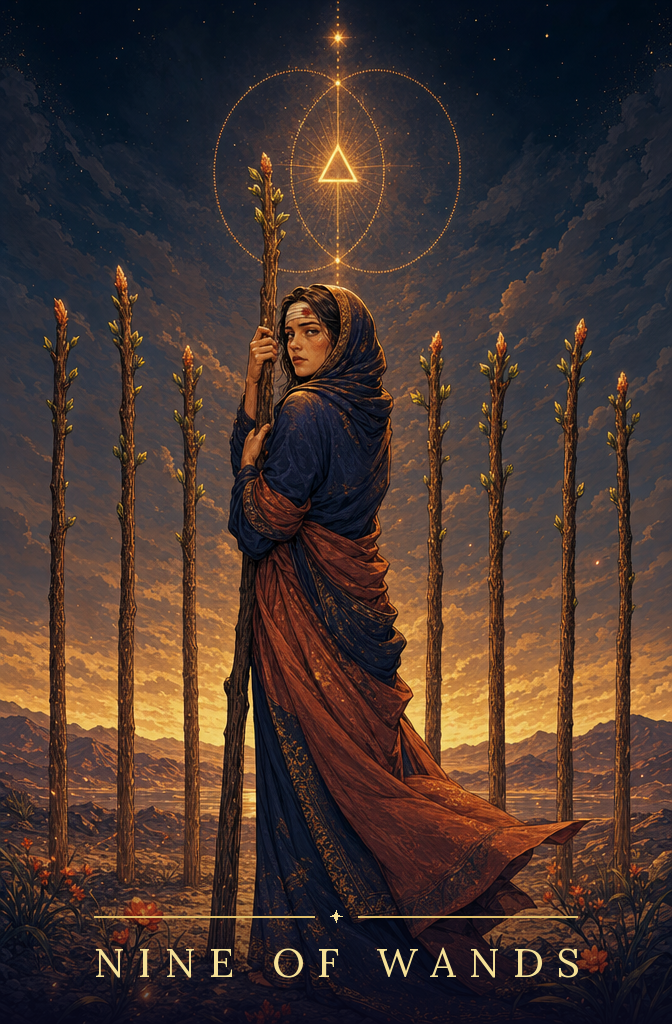 Nine of Wands tarot card