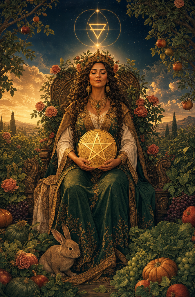 Queen of Pentacles tarot card