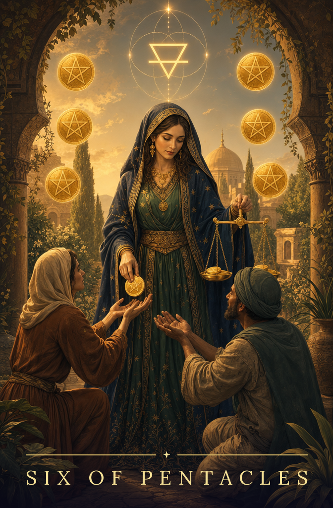 Six of Pentacles tarot card