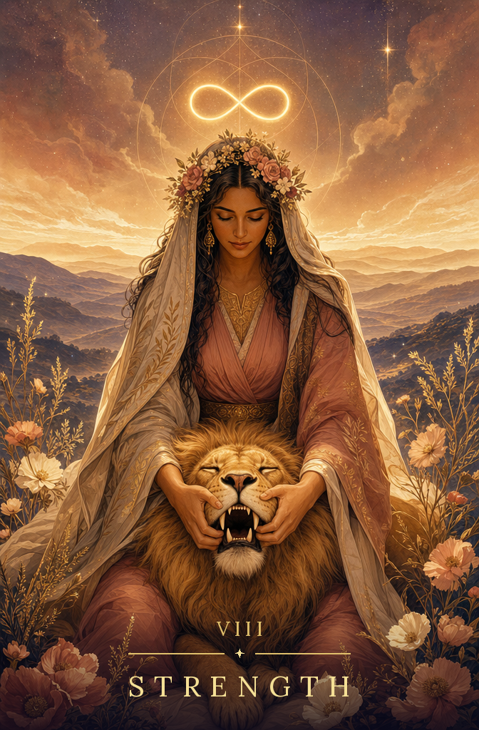 Strength tarot card