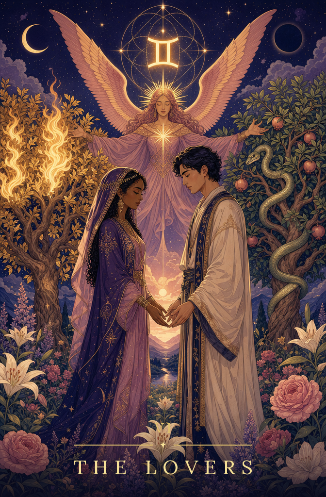 The Lovers tarot card