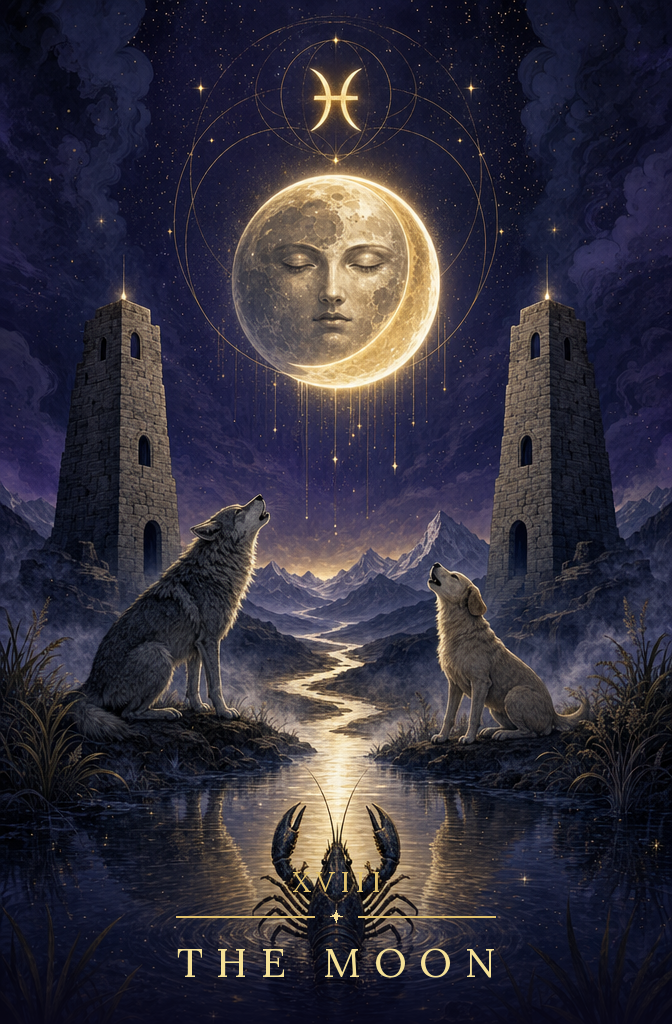 The Moon tarot card