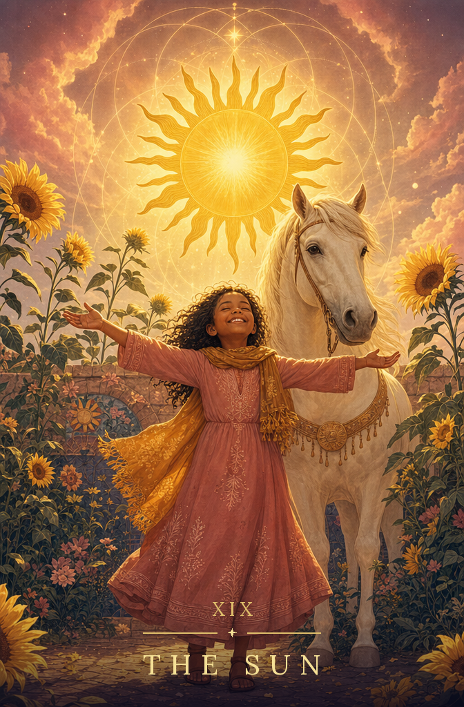 The Sun tarot card