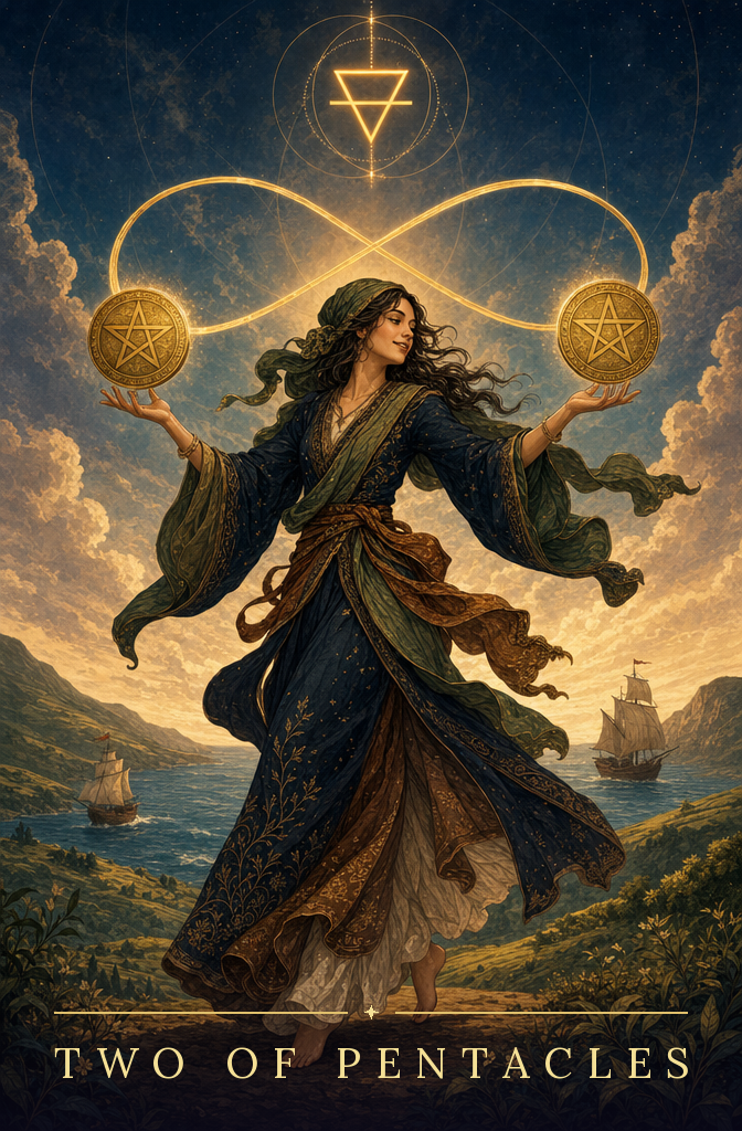 Two of Pentacles tarot card